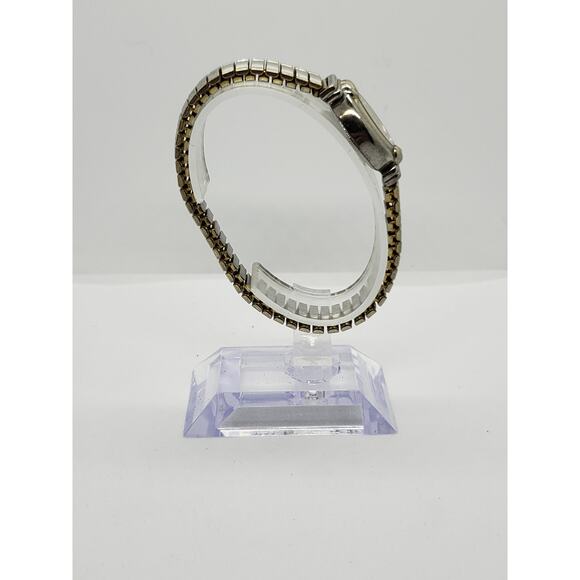 White Stag women's dress watch. Light gold face with unique wave buckle on band - Picture 5 of 8